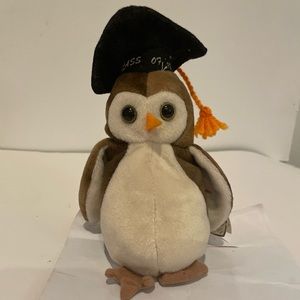 Collectible 1998 Ty Beanie Baby Wise Graduate Owl Class of 98